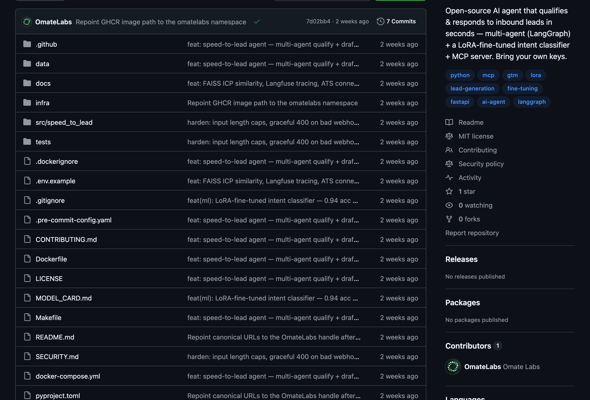 Speed-to-Lead Agent open-source repository on GitHub